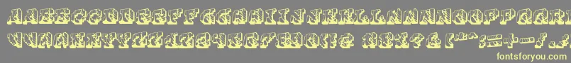 More about Cauterise Font Cauterise Font – Yellow Fonts on Gray Background