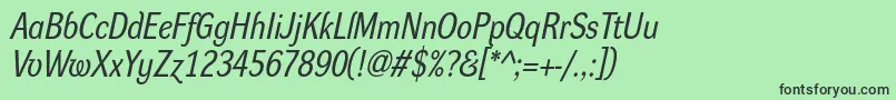 DynagroteskrmItalic Font – Black Fonts on Green Background