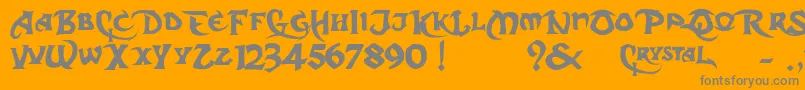 フォントDarkCrystalScript – オレンジの背景に灰色の文字