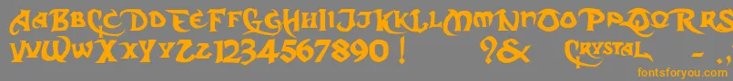 Police DarkCrystalScript – polices orange sur fond gris