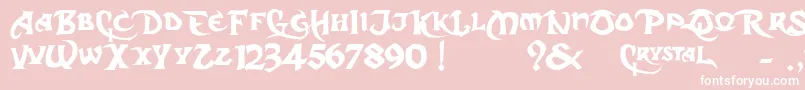 DarkCrystalScript Font – White Fonts on Pink Background