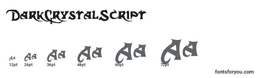 DarkCrystalScript Font Sizes