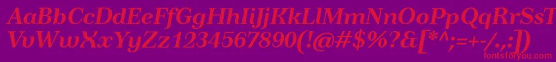 fuente TusartextBolditalic – Fuentes Rojas Sobre Fondo Morado