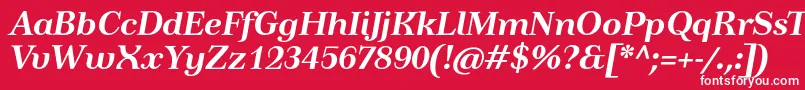 TusartextBolditalic Font – White Fonts on Red Background