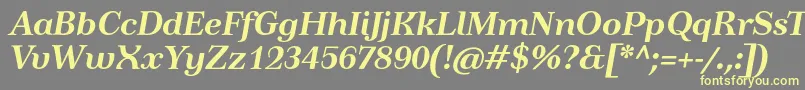 TusartextBolditalic Font – Yellow Fonts on Gray Background