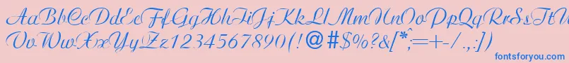 AristonNormal Font – Blue Fonts on Pink Background