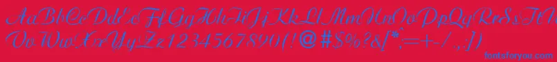 AristonNormal Font – Blue Fonts on Red Background