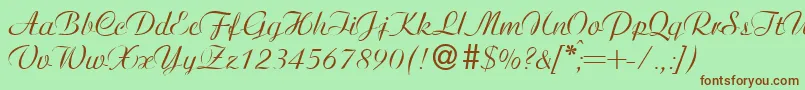 AristonNormal Font – Brown Fonts on Green Background