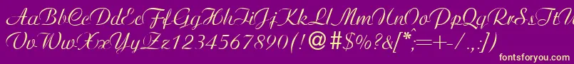 AristonNormal Font – Yellow Fonts on Purple Background