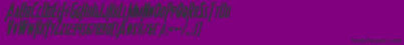 Heroesassemblecondital2 Font – Black Fonts on Purple Background