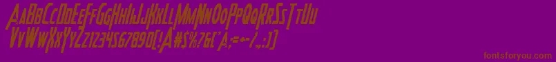 Heroesassemblecondital2 Font – Brown Fonts on Purple Background
