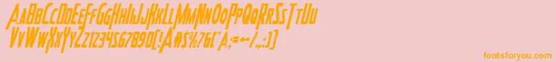 Heroesassemblecondital2 Font – Orange Fonts on Pink Background