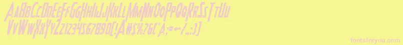 Heroesassemblecondital2 Font – Pink Fonts on Yellow Background