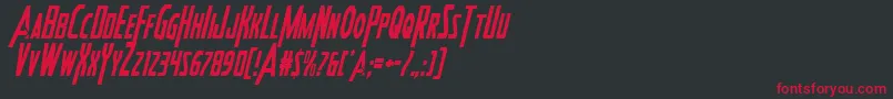 Heroesassemblecondital2 Font – Red Fonts on Black Background