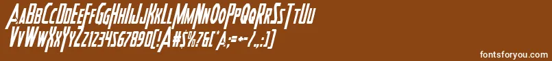 Heroesassemblecondital2 Font – White Fonts on Brown Background