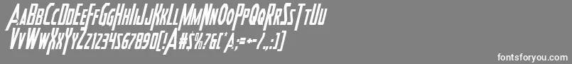 Heroesassemblecondital2 Font – White Fonts on Gray Background