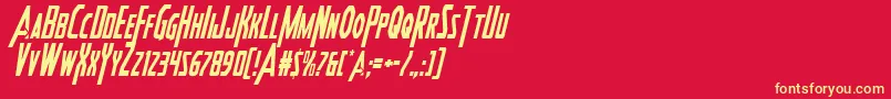 fuente Heroesassemblecondital2 – Fuentes Amarillas Sobre Fondo Rojo