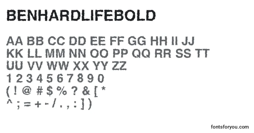 Шрифт BenHardLifeBold – алфавит, цифры, специальные символы