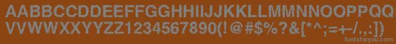 BenHardLifeBold-Schriftart – Graue Schriften auf braunem Hintergrund