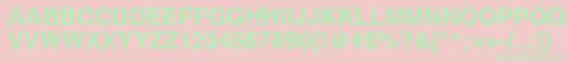 BenHardLifeBold Font – Green Fonts on Pink Background