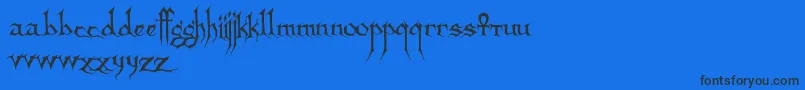 フォントSanctuary – 黒い文字の青い背景