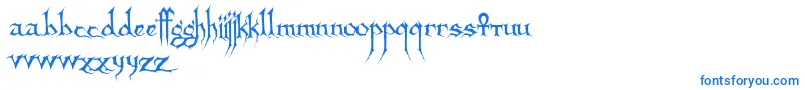 Sanctuary-fontti – siniset fontit valkoisella taustalla