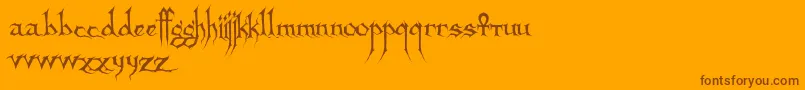 Шрифт Sanctuary – коричневые шрифты на оранжевом фоне
