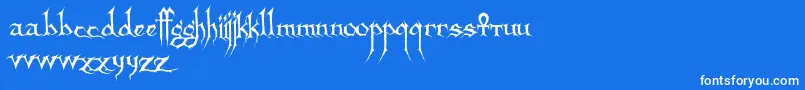 Sanctuary Font – White Fonts on Blue Background