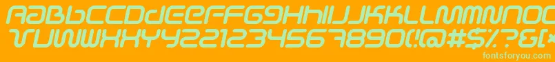 Scifiei Font – Green Fonts on Orange Background