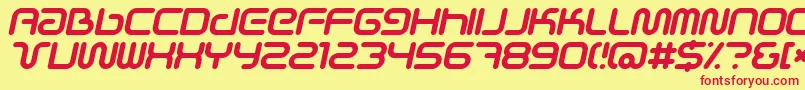 Scifiei Font – Red Fonts on Yellow Background