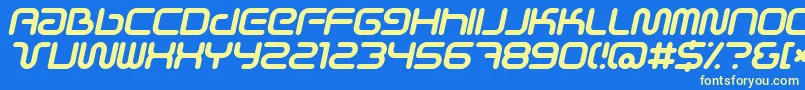 Scifiei Font – Yellow Fonts on Blue Background