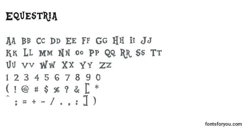 Fuente Equestria - alfabeto, números, caracteres especiales