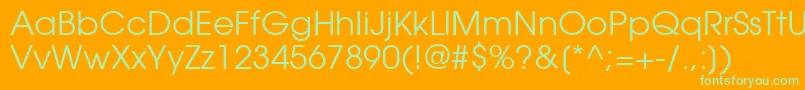 Weitere Informationen zur ItcAvantGardeGothicКнижный-Schriftart ItcAvantGardeGothicКнижный-Schriftart – Grüne Schriften auf orangefarbenem Hintergrund
