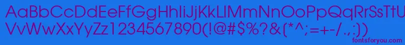 ItcAvantGardeGothicРљРЅРёР¶РЅС‹Р№-Schriftart – Violette Schriften auf blauem Hintergrund