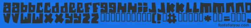 フォントGuineapigs – 黒い文字の青い背景