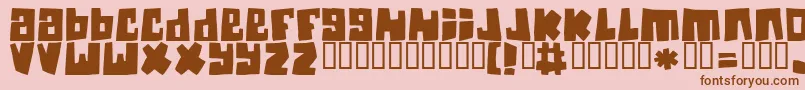 Guineapigs Font – Brown Fonts on Pink Background