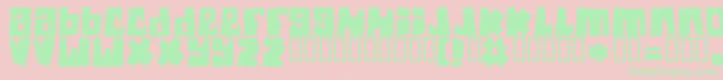 Guineapigs Font – Green Fonts on Pink Background