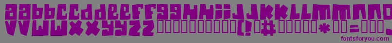 Шрифт Guineapigs – фиолетовые шрифты на сером фоне