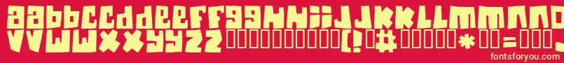Guineapigs Font – Yellow Fonts on Red Background