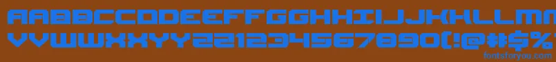 Gearheadexpand Font – Blue Fonts on Brown Background