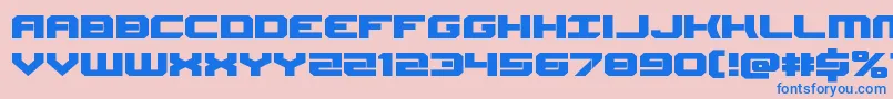 Gearheadexpand Font – Blue Fonts on Pink Background