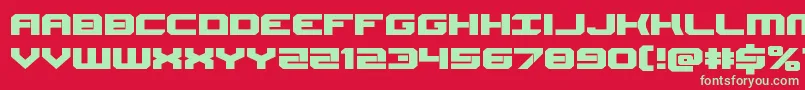 Gearheadexpand Font – Green Fonts on Red Background