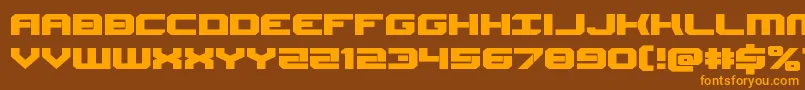 Gearheadexpand Font – Orange Fonts on Brown Background