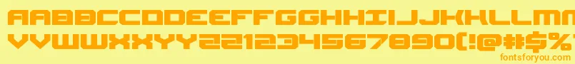 Gearheadexpand Font – Orange Fonts on Yellow Background
