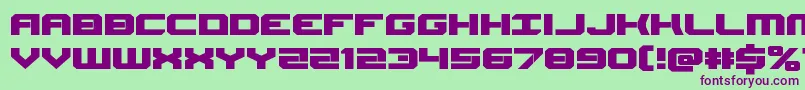 Gearheadexpand Font – Purple Fonts on Green Background