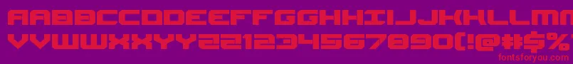 Gearheadexpand Font – Red Fonts on Purple Background