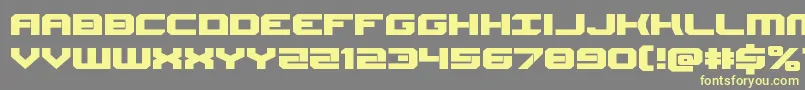 Gearheadexpand Font – Yellow Fonts on Gray Background