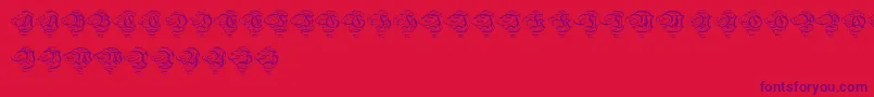 Aristokratzierbuchstaben Font – Purple Fonts on Red Background