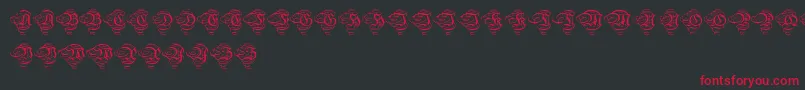 Aristokratzierbuchstaben Font – Red Fonts on Black Background