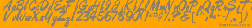 Fonte BestRegularTtstd – fontes cinzas em um fundo laranja